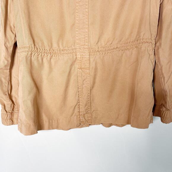 Max Jeans Small Orange Zip Front Jacket Lightweight Cinch Waist Utility Casual - Picture 10 of 13